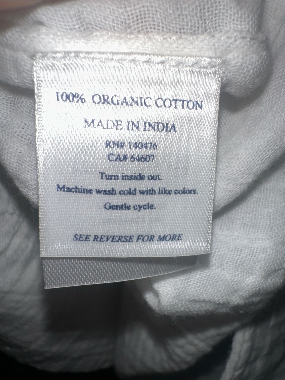 Faherty White V-Neck Gauze Tunic - Picture 6 of 6